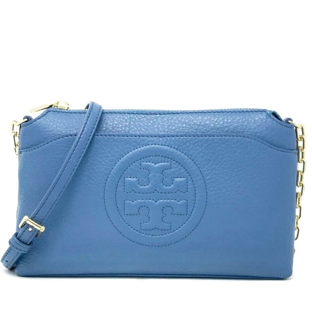 Tory Burch Women's Bombe Chain Crossbody Bag Wallis Blue